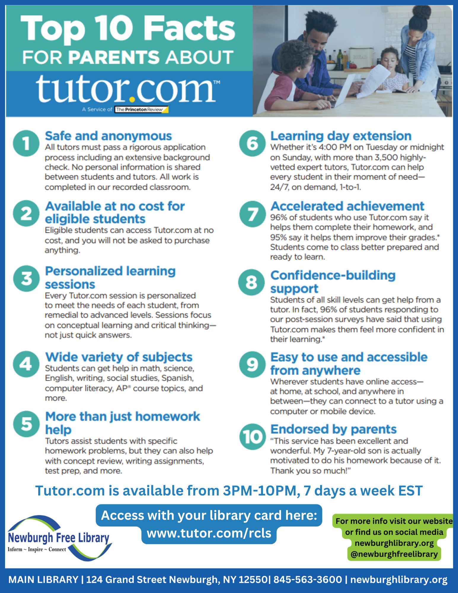 Tutor com Newburgh Free Library