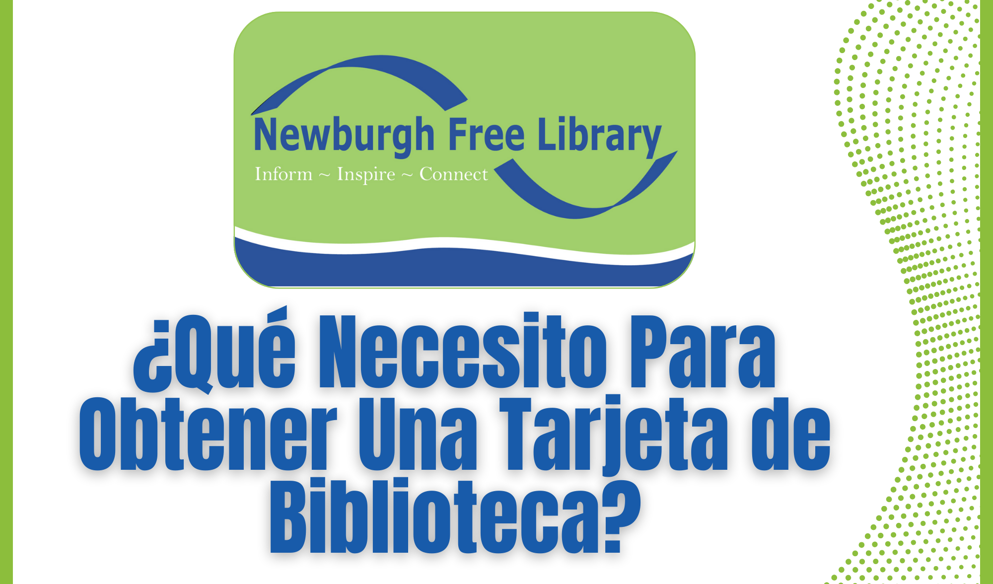 Newburgh Library Tarjeta de Biblioteca - Newburgh Free Library